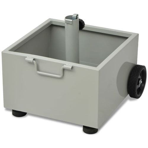 Pot de plantes et support de parasol d'extérieur 2-en-1 Gris - Photo n°2; ?>