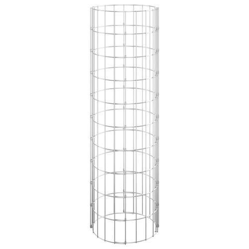 Poteau à gabion circulaire Acier galvanisé Ø30x100 cm - Photo n°3; ?>