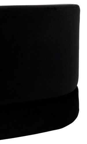 Pouf carré velours noir Narsh L 65 cm - Photo n°3; ?>