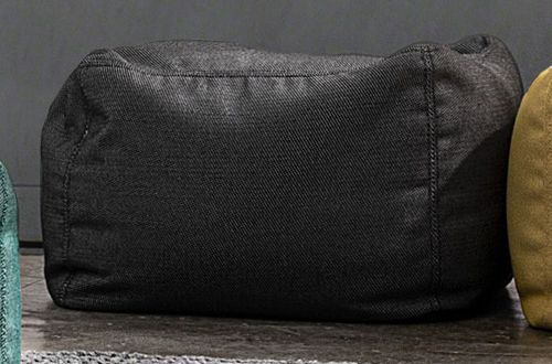 Pouf de jardin en tissu olefin anthracite Sady - Photo n°2; ?>