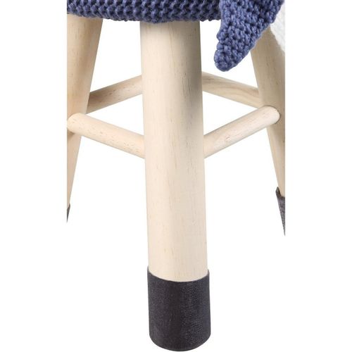 Pouf enfant âne crochet bleu et pieds bois massif Leala - Photo n°3; ?>