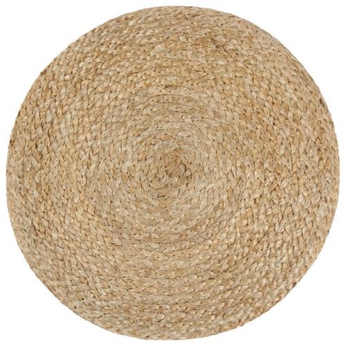 Pouf fait à la main Gris 40 x 45 cm Jute - Photo n°3; ?>