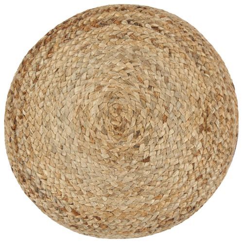 Pouf fait à la main Vert olive 40 x 45 cm Jute - Photo n°3; ?>