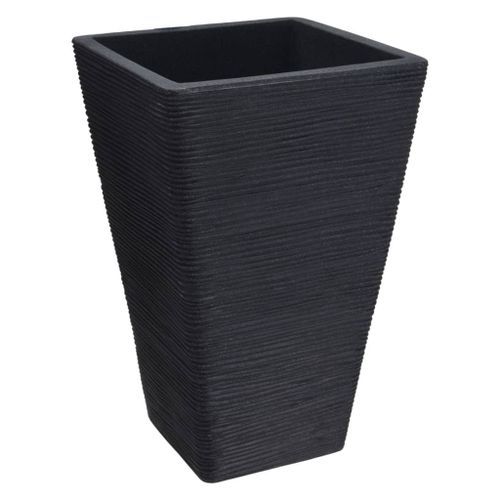 ProGarden Pot à fleurs nervuré carré 55 cm Anthracite - Photo n°2; ?>