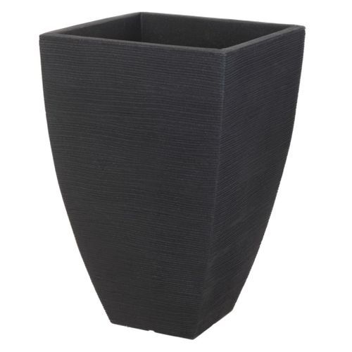 ProGarden Pot à fleurs nervuré quadrilatéral 43 cm Anthracite - Photo n°2; ?>