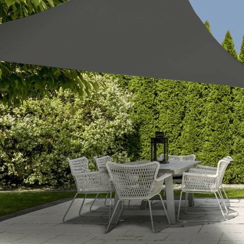 ProGarden Toile d'ombrage 3,6x3,6x3,6 m gris triangulaire - Photo n°2; ?>