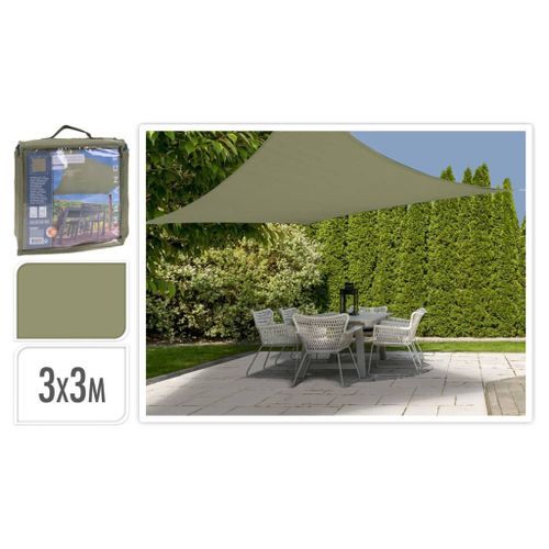 ProGarden Toile d'ombrage 3x3 m Vert Carré - Photo n°2; ?>