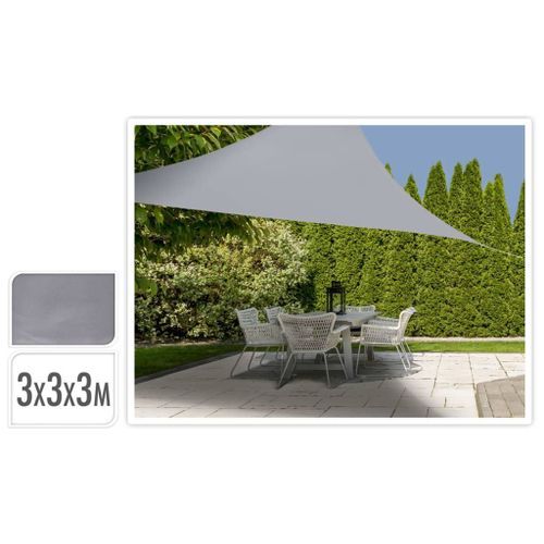 ProGarden Toile d'ombrage 3x3x3 m Gris Triangle - Photo n°2; ?>