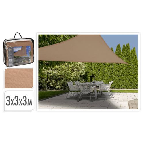 ProGarden Toile d'ombrage 3x3x3 m sable triangulaire - Photo n°2; ?>