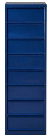 Rangement de bureau 8 cases métal bleu nuit nacré Boarding - Photo n°3; ?>