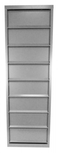 Rangement de bureau 8 tiroirs à clapets métal gris alu Kazy H 135 cm - Photo n°3; ?>
