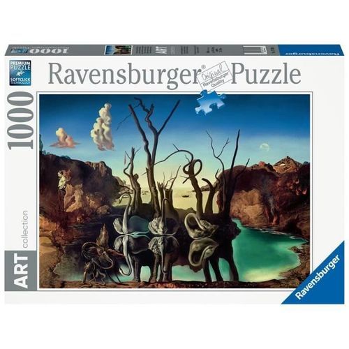 Ravensburger - Puzzle 1000 pieces Art collection - Cygnes se reflétant en éléphants / Salvador Dali - Photo n°2; ?>