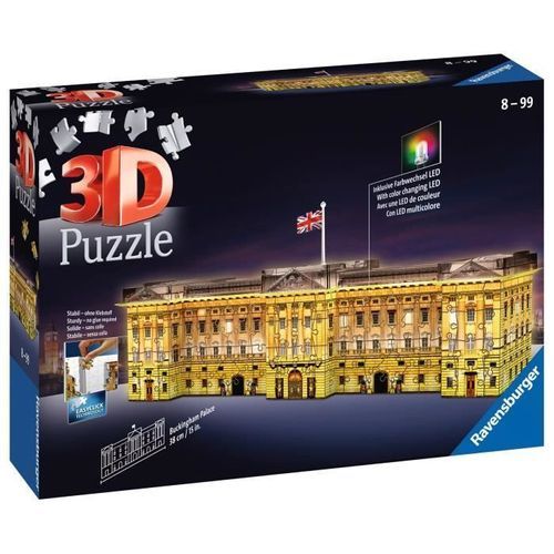 RAVENSBURGER Puzzle 3D Buckingham Palace illuminé - Photo n°2; ?>