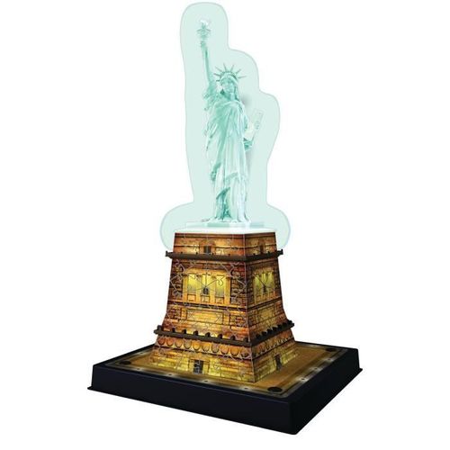 RAVENSBURGER Puzzle 3D Statue de la Liberté Night Edition 108 pcs - Photo n°2; ?>