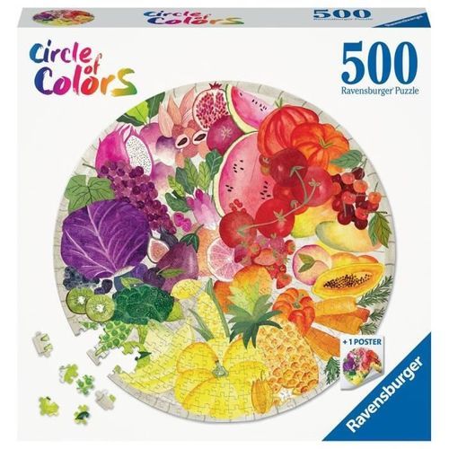 Ravensburger - Puzzle rond 500 pieces - Fruits et légumes (Circle of Colors) - Photo n°2; ?>