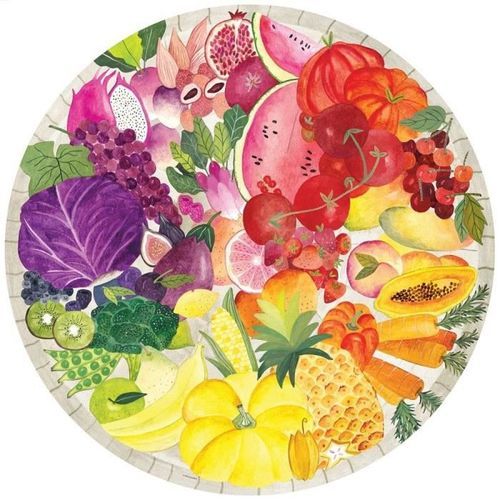 Ravensburger - Puzzle rond 500 pieces - Fruits et légumes (Circle of Colors) - Photo n°3; ?>