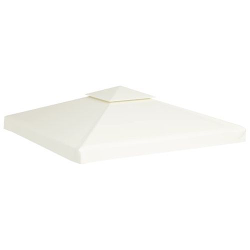 Recouvrement de remplacement d'auvent 310 g/m² 3x3m Blanc crème - Photo n°3; ?>