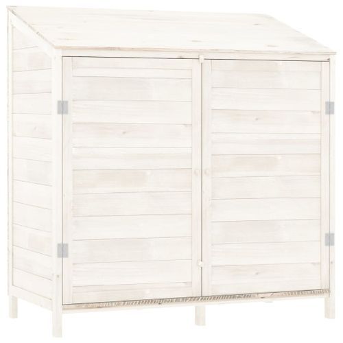 Remise de jardin Blanc 102x52x112 cm Bois de sapin solide - Photo n°2; ?>