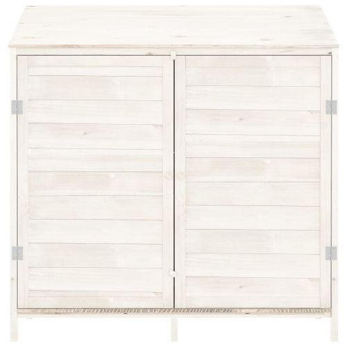 Remise de jardin Blanc 102x52x112 cm Bois de sapin solide - Photo n°3; ?>