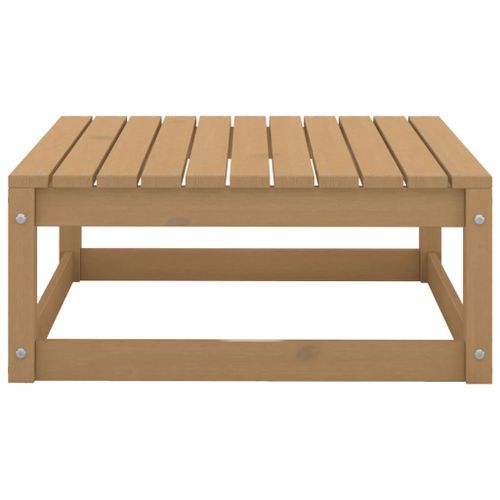 Repose-pied de jardin 70x70x30cm Marron miel Bois de pin solide - Photo n°2; ?>