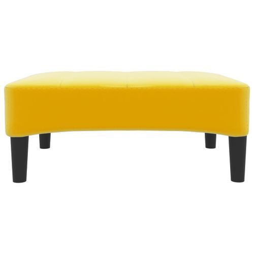 Repose-pied Jaune 78x56x32 cm Velours 2 - Photo n°2; ?>