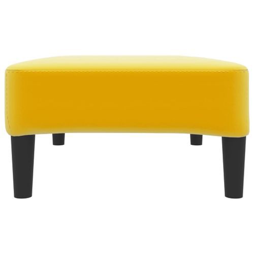 Repose-pied Jaune 78x56x32 cm Velours 2 - Photo n°3; ?>