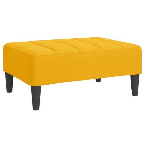 Repose-pied Jaune 78x56x32 cm Velours - Photo n°2; ?>