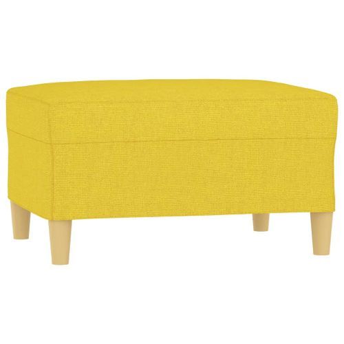 Repose-pied Jaune clair 70x55x41 cm Tissu - Photo n°2; ?>