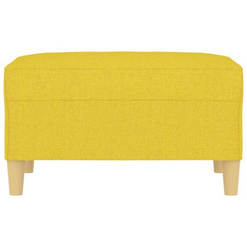 Repose-pied Jaune clair 70x55x41 cm Tissu - Photo n°3; ?>