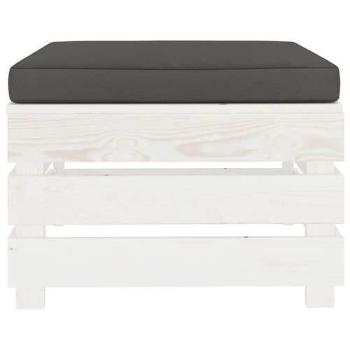 Repose-pied Palette De Jardin Avec Coussin Anthracite Bois 8 Repose-pied palette de jardin avec coussin anthracite Bois - Photo n°2; ?>