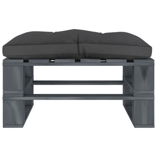 Repose-pied Palette De Jardin Avec Coussin Noir Bois 2 12 Repose-pied palette de jardin avec coussin noir Bois 2 - Photo n°2; ?>