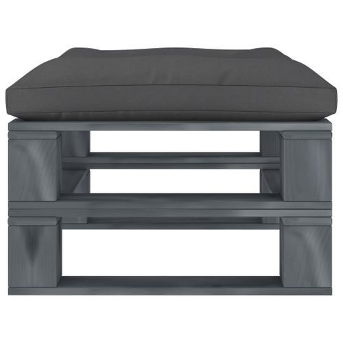 Repose-pied Palette De Jardin Avec Coussin Noir Bois 2 13 Repose-pied palette de jardin avec coussin noir Bois 2 - Photo n°3; ?>