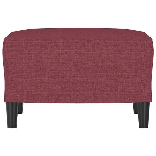 Repose-pied Rouge bordeaux 60x50x41 cm Tissu - Photo n°3; ?>