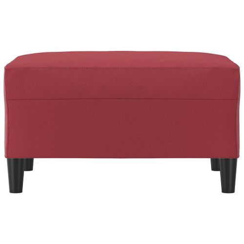 Repose-pied Rouge bordeaux 70x55x41 cm Similicuir - Photo n°3; ?>