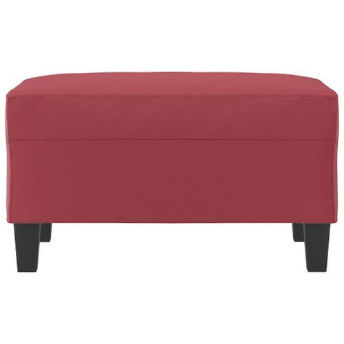 Repose-pied Rouge bordeaux 70x55x41 cm Similicuir - Photo n°3; ?>