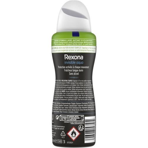 REXONA Lot de 6 Déodorants Femme Spray Anti Transpirant Invisible Aqua - 100ml - Photo n°2; ?>
