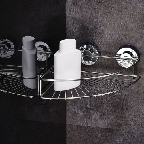 RIDDER Étagère de d'angle douche 24,9x24,9x9,4 cm Chrome 12020000 - Photo n°3; ?>