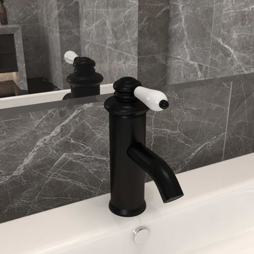 Robinet de lavabo de salle de bain Noir 130x180 mm - Photo n°2; ?>