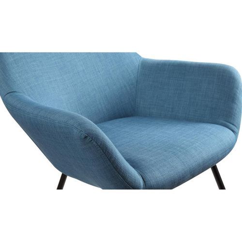 Rocking chair tissu bleu Nartha - Photo n°3; ?>