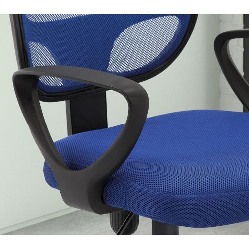 Rousseau Chaise de bureau Hippa Polyester Bleu - Photo n°3; ?>