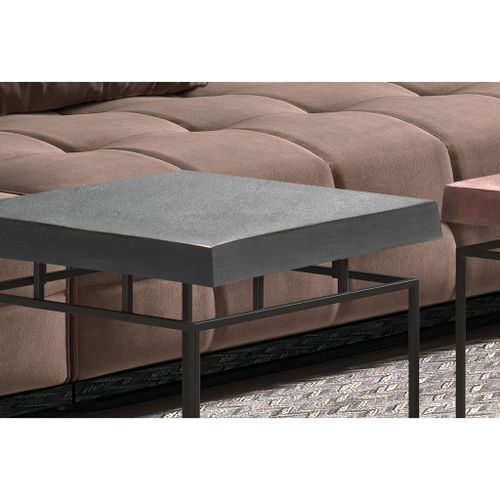 Rousseau Ensemble de table basse 2 pcs Aron Métal Gris et rouille - Photo n°3; ?>