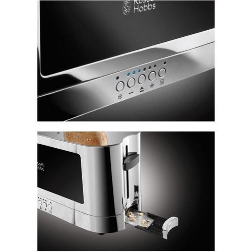 Russell Hobbs 23380-56 Toaster Grille Pain 1 Fente Spécial Baguette Elegance - Acier Chromé - Photo n°3; ?>