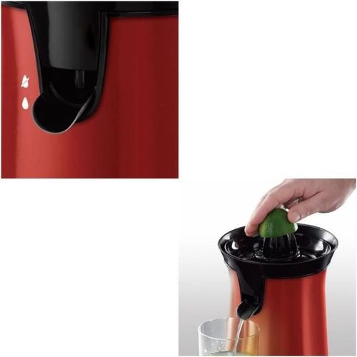 Russell Hobbs 26010-56 Presse Agrumes Electrique, 2 Sens Rotation, 2 Cônes Interchangeables - Rouge - Photo n°3; ?>