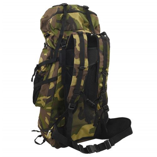 Sac à dos de randonnée vert camouflage 100 L tissu oxford - Photo n°3; ?>