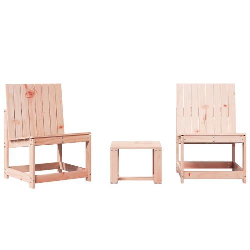 Salon de jardin 3 pcs bois massif douglas - Photo n°2; ?>