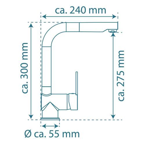 SCHÜTTE Mitigeur d'évier avec bec rétractable LONDON Graphite mat - Photo n°3; ?>