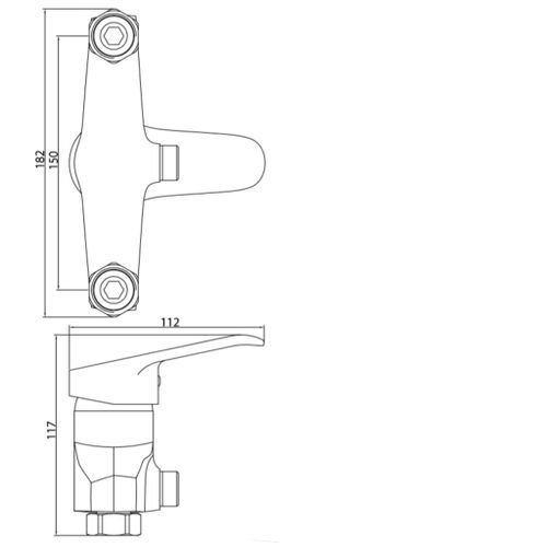 SCHÜTTE Mitigeur de douche TESSA chrome - Photo n°3; ?>