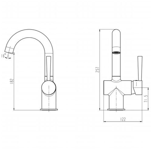 SCHÜTTE Mitigeur de lavabo CORNWALL chrome - Photo n°2; ?>