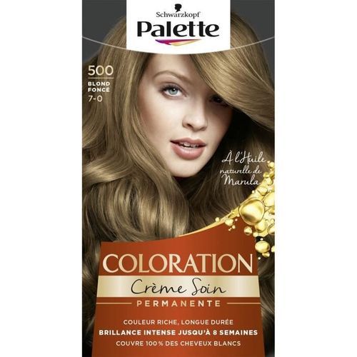 SCHWARZKOPF Palette - Coloration permanente Cheveux - Creme Soin - Tenue 8 semaines - Blond foncé 500 - Lot de 3 - Photo n°2; ?>