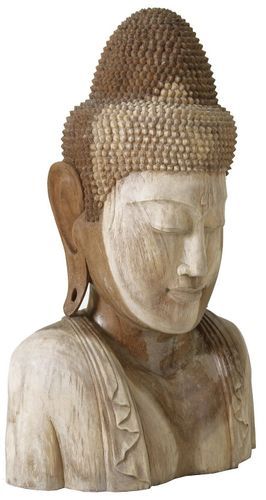 Sculpture bois d'acacia naturel artisanal Budha - Photo n°2; ?>